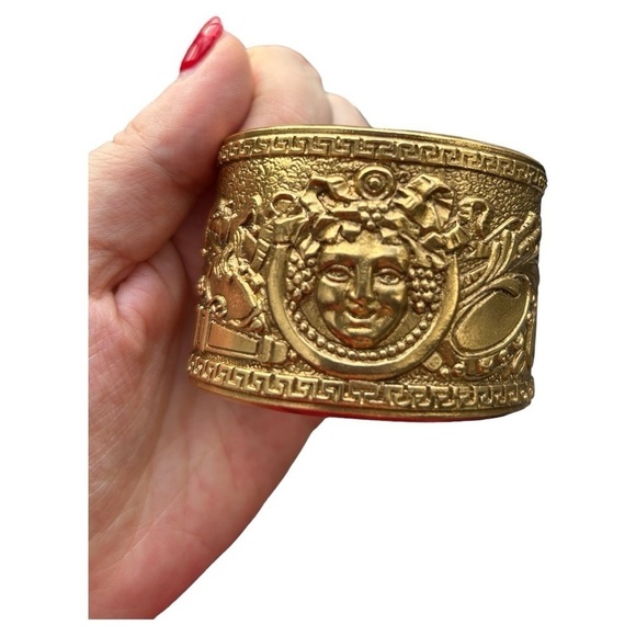 COMEDIE FRANCAISE Bacchus Figural Cuff Bracelet Attributed to Christian Lacroix - Picture 1 of 5